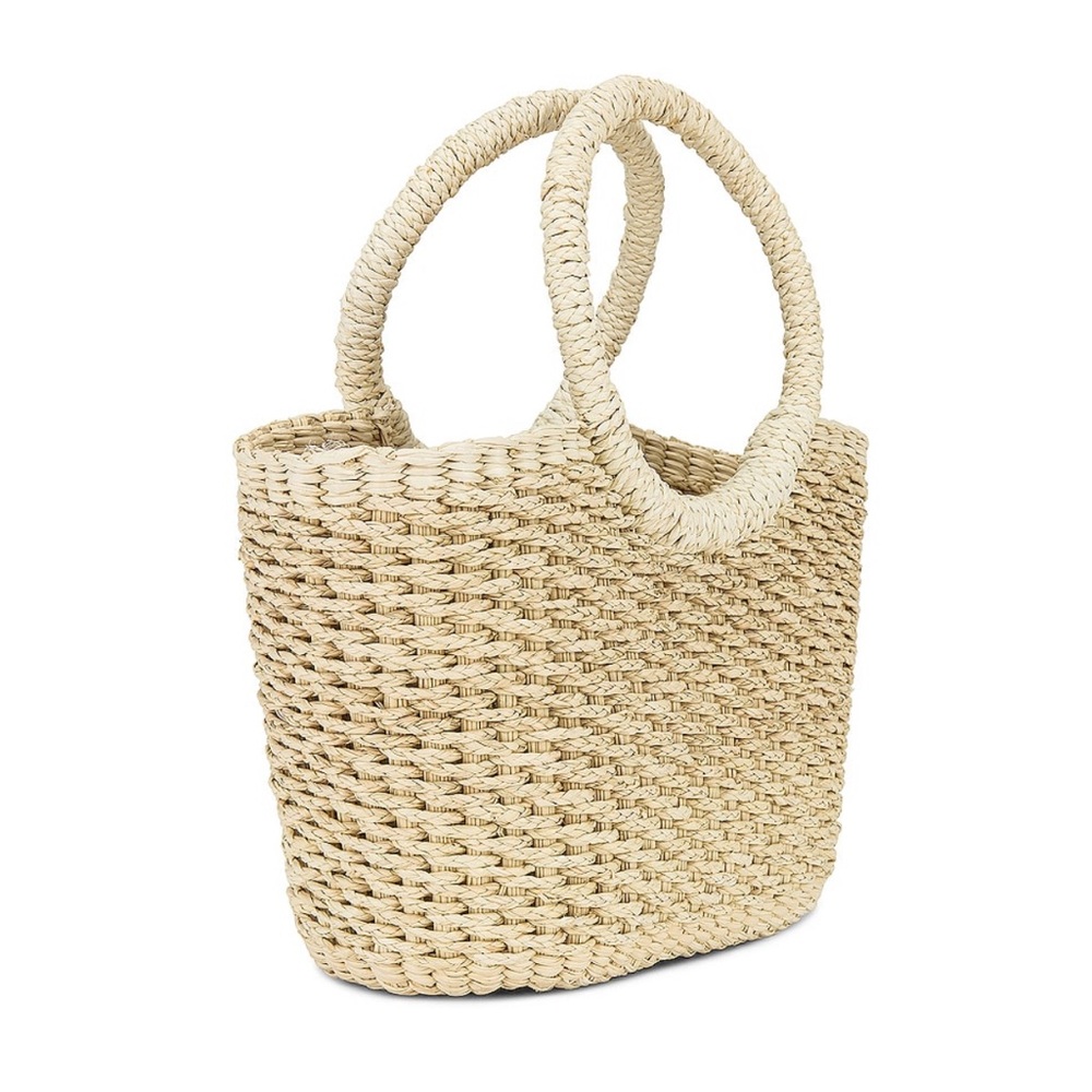 NWOT Mini Mini Canasta Bag in Natural - Woven Rattan
